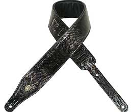 Levys BLK Immitation Snakeskin Guitar Strap