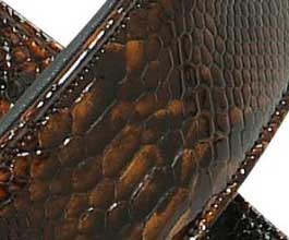 Levys BROWN Immitation Snakeskin Guitar Strap_cu