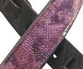 Levys Purple Snake Leather Guitar Strap_cu