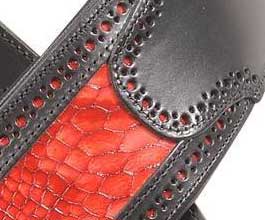 Levys Red Snakeskin Guitar Strap_cu