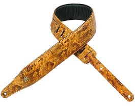 Levys TAN Immitation Snakeskin Guitar Strap