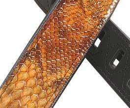 Levys TAN Snake Leather Guitar Strap_cu