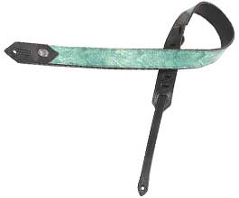 Levys TEAL Snake Leather Guitar Strap