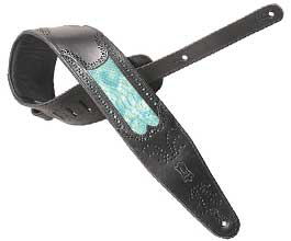 Levys TEAL Snakskin Guitar Strap