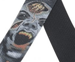 Levys Zombie Death Guitar Strap close up