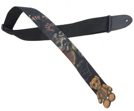 Levys guitar strap zombie close up