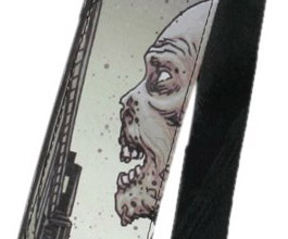 Walking Dead Looking Zombie Guitar Strap close up