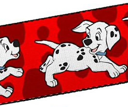 Guitar Strap 8, 101 Dalmatians, close up