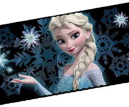 Frozen Guitar Strap 05, close up