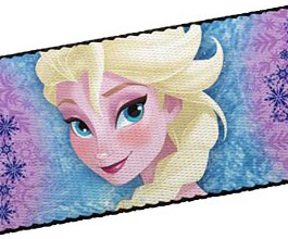 Frozen Guitar Strap 07, close up