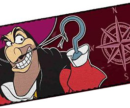 Guitar Strap 12, Captain Hook, close up