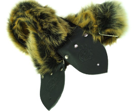 Black Panther Faux Fur Guitar Strap - 1.25 wide