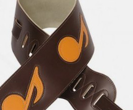 Music Notes Guitar Strap no.3 close up