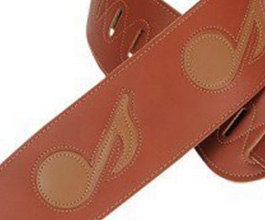 Music Notes Guitar Strap no.5 close up