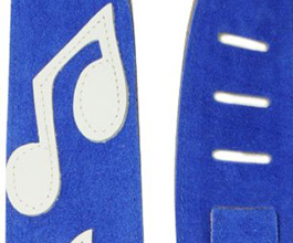 Music Notes Guitar Strap no.8 close up