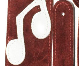 Music Notes Guitar Strap no.9 close up