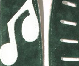 Music Notes Guitar Strap no.10 close up