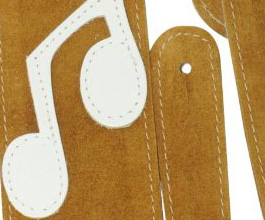 Music Notes Guitar Strap no.11 close up