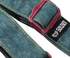 Denim Guitar Strap 12 by East Majik close up