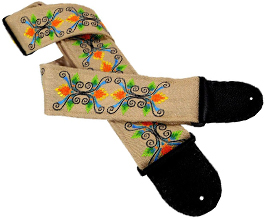 embroidered guitar strap 01