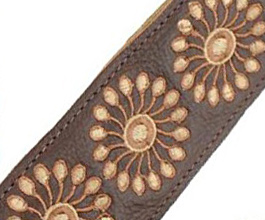 embroidered guitar strap 10 close up
