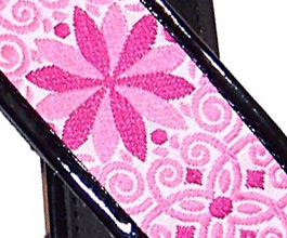 flower guitar strap 08 close up