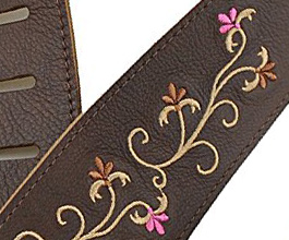 flower guitar strap 13 close up