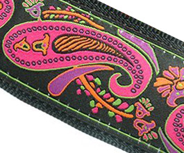 paisley guitar strap 10 close up